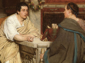Sir Lawrence Alma-Tadema, The Discourse (detail), Collection of Fred and Sherry Ross, USA.